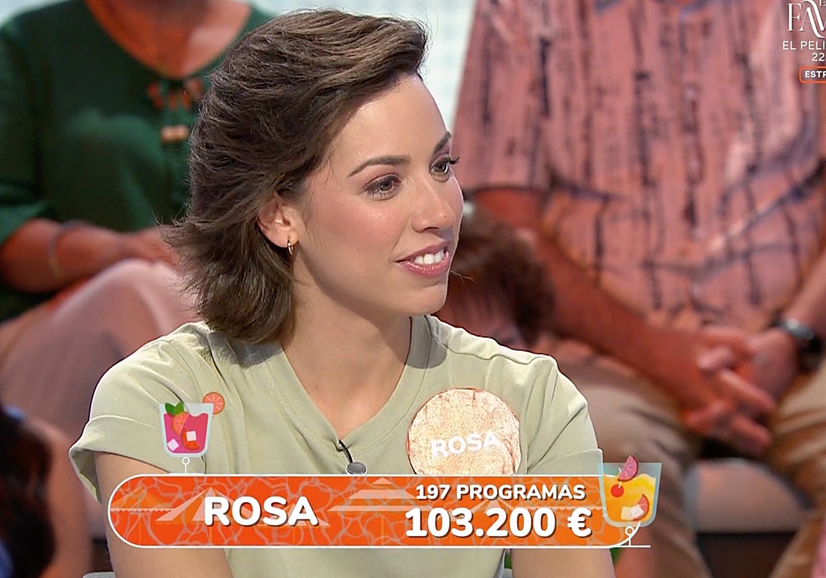 Rosa en su programa 197 en 'Pasapalabra'