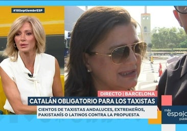 Una taxista de Barcelona, contundente con el proyecto de ley que le exigiría saber catalán para poder trabajar