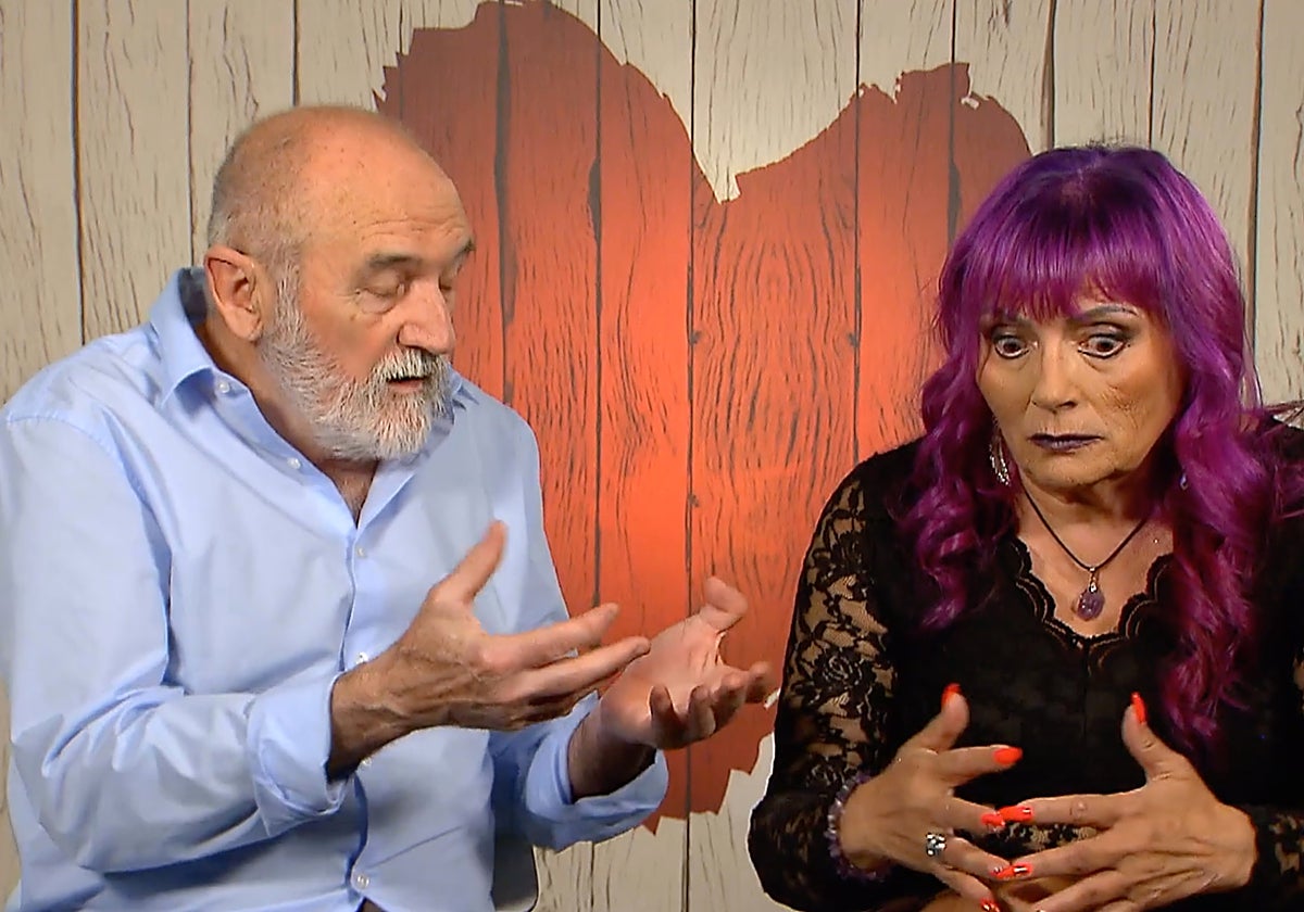 Jesús y Olga en el momento más tenso de su cita