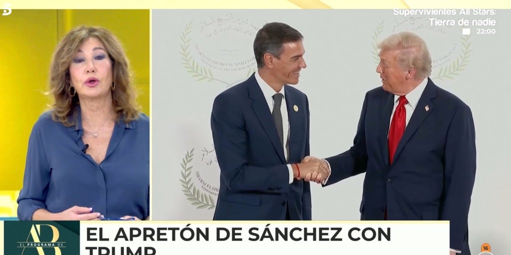 Ana Rosa Quintana dice lo que muchos españoles piensan del papel de Pedro Sánchez ante Trump y lo sentencia