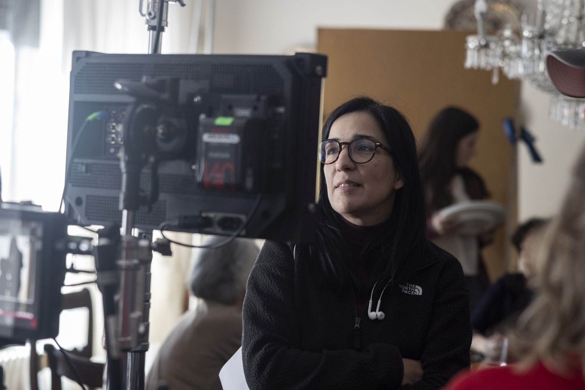 Alauda Ruiz de Azúa, durante el rodaje de 'Los domingos'