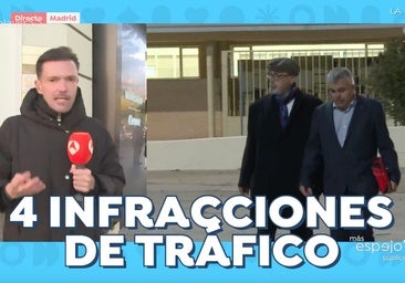 Así fue la peligrosa y «a la carrera» salida de la cárcel de Santos Cerdán con cuatro infracciones de tráfico