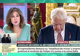 Ana Rosa Quintana asombra al sentenciar sin filtros la figura de Felipe González como presidente del Gobierno