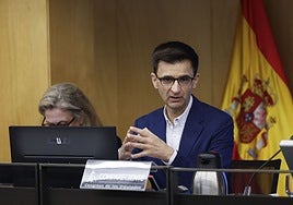 José Pablo López, presidente de RTVE, durante una comparecencia