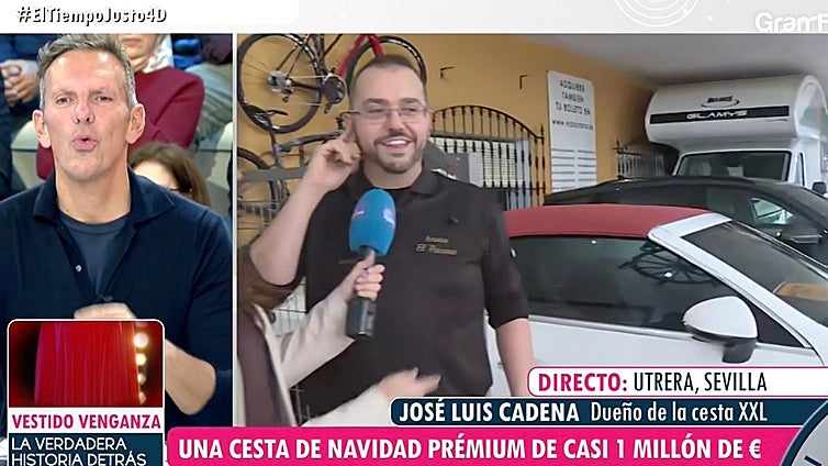 Joaquín Prat invierte en la cesta de Navidad más grande de España: valorada en 850.000 euros, con un piso en Cádiz y coches de lujos entre los premios