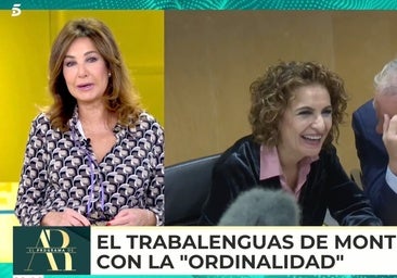 Ana Rosa se 'mofa' de Montero por su explicación de la financiación singular: «La 'diva fiscal' decidió protagonizar su propia chirigota »