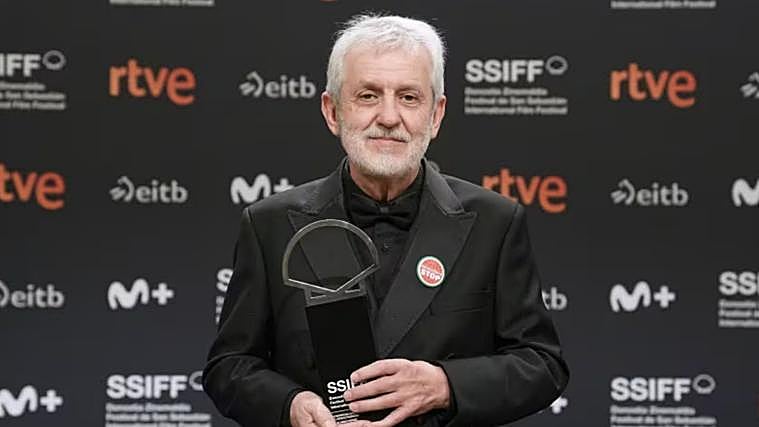 José Ramón Soroiz tras ganar la Concha de Plata a la mejor interpretación protagonista en el Festival de Cine de San Sebastián