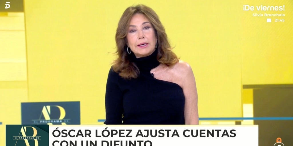 Ana Rosa Quintana carga brutalmente contra el Gobierno por lo dicho del fallecido Lambán: «Miseria política y ética»