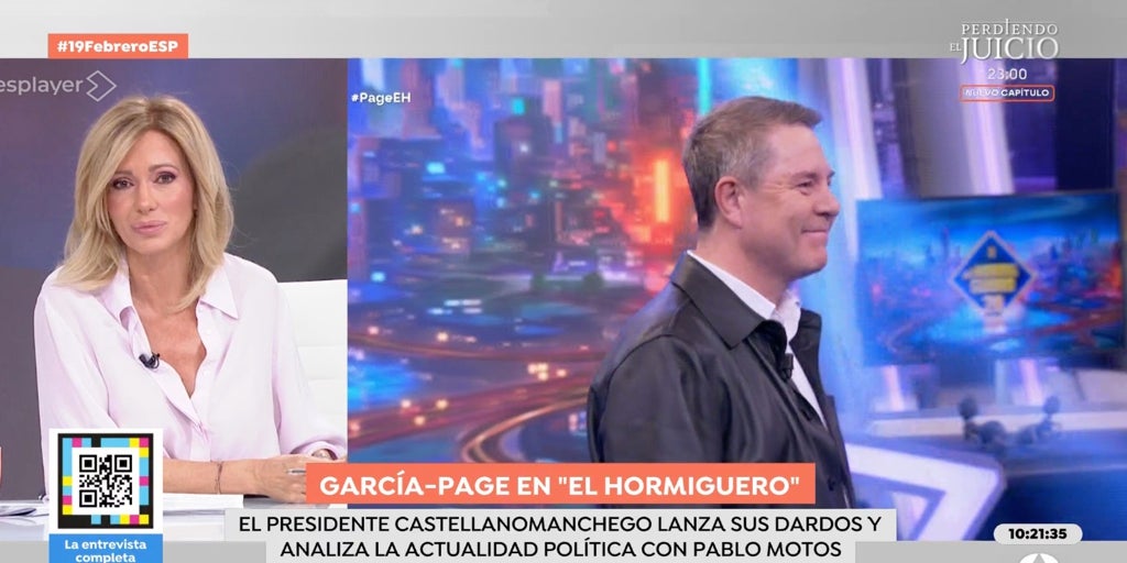 Susanna Griso ve a Page en El hormiguero y es rotunda con la reacción del Gobierno