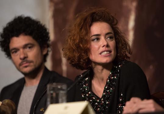 Patricia López Arnaiz en la rueda de prensa de 'La Peste' EN 2018