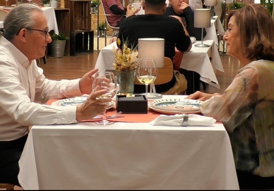 José María y Ana María durante la cita