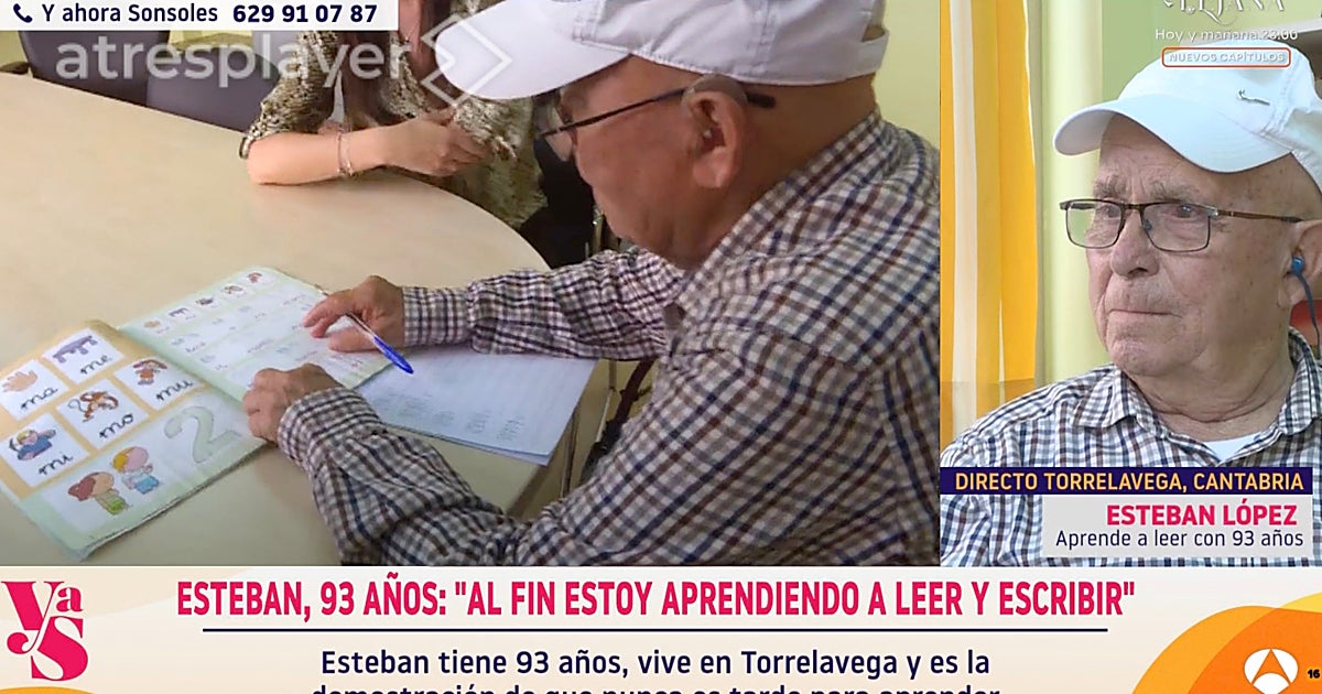 El conmovedor sueño hecho realidad de Esteban López, un cántabro de 93 años: «Nunca es tarde»