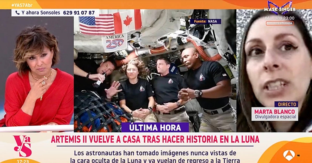 Marta Blanco, divulgadora científica, sobre el riesgo al volver de Artemis II: «Es un peligro»