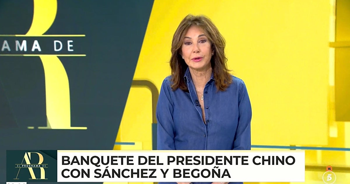 Ana Rosa, convencida de la palabra que van a 'censurar' los medios chinos sobre Begoña Gómez