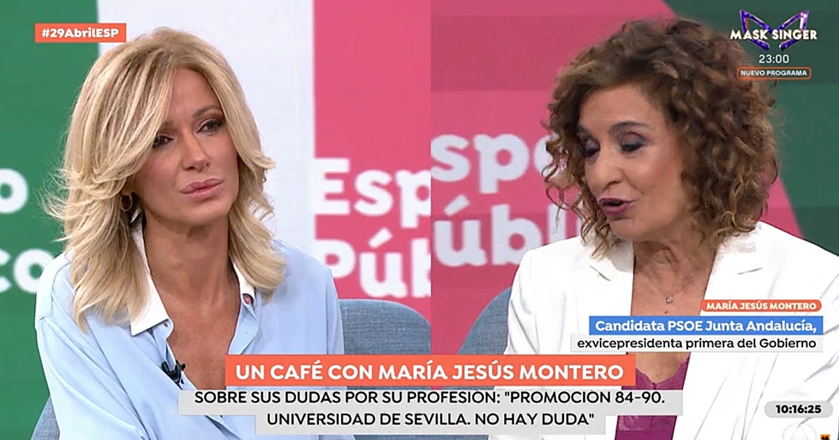 Brutal 'zasca' de Susanna Griso a Montero: «A Moreno no le hago esa pregunta porque los sondeos le dan la mayoría»