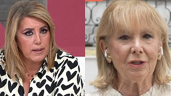 Susana Díaz escucha la propuesta de Esperanza Aguirre para  echar a Sánchez y se 'encara' con ella