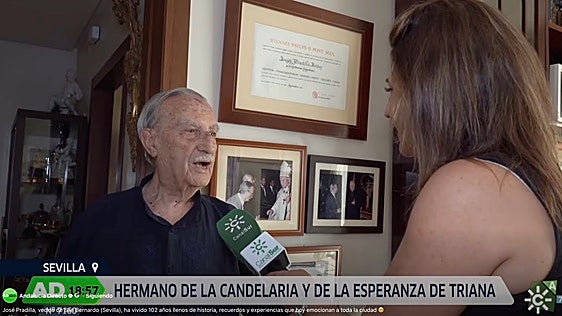Los 102 años de José Pradilla, vecino de Sevilla: «Conduje hasta los 100 y escribí mis memorias»