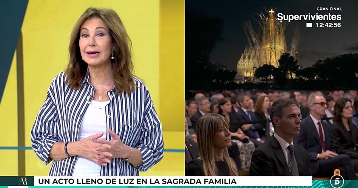 Ana Rosa ve a Sánchez en la misa del Papa en la Sagrada Fami