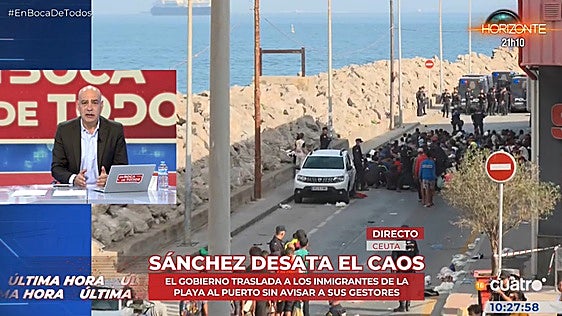 Nacho Abad ve el traslado de inmigrantes al puerto de Ceuta y alerta del 'peligro' que entraña: «Prepárense, ahora»