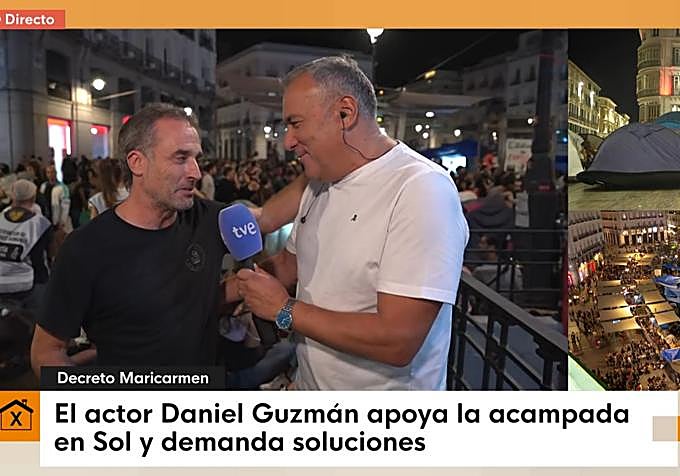 Daniel Guzmán ha pasado varios días en la acampada de la Puerta del Sol por la vivienda