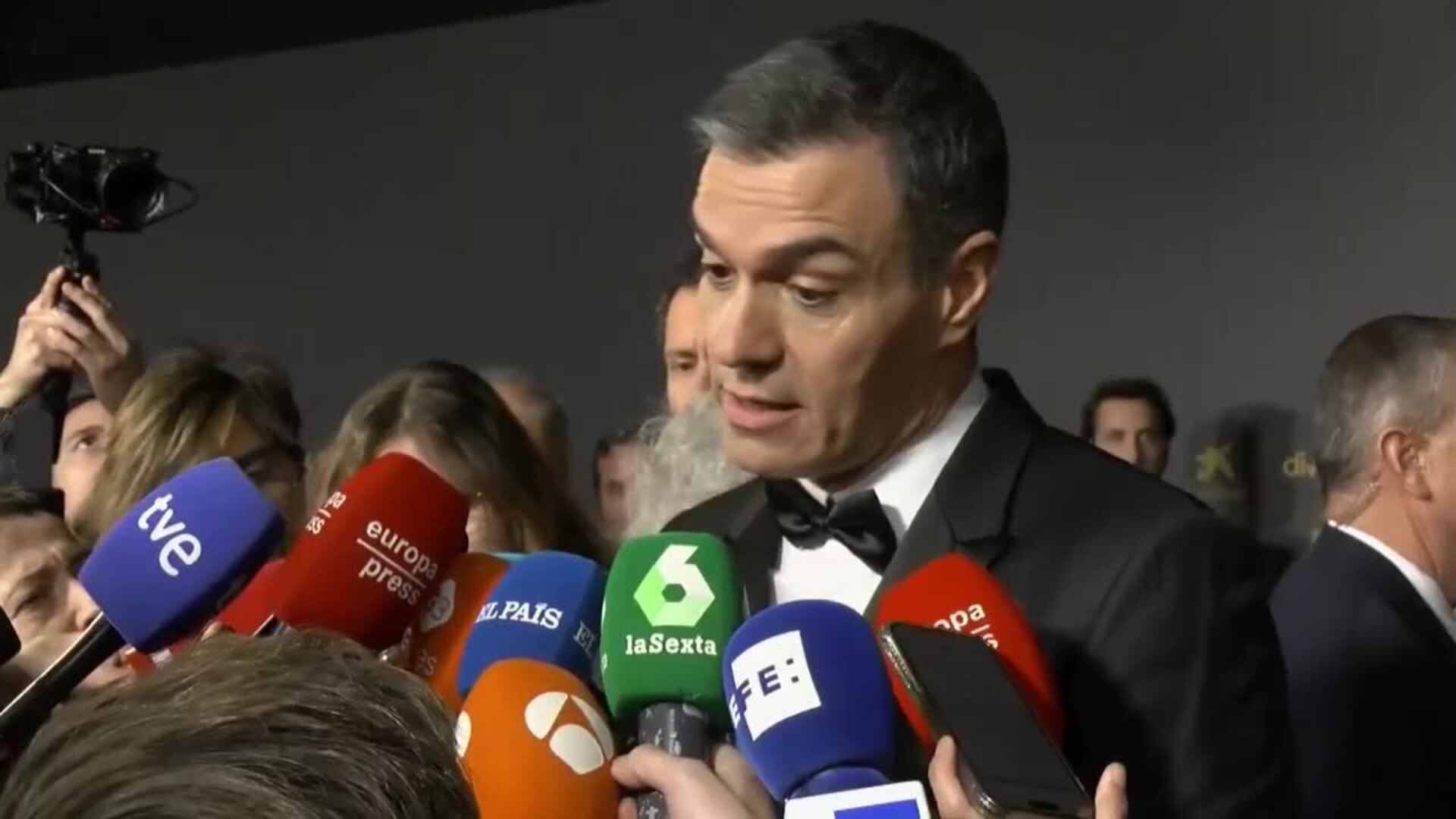Pedro Sánchez: Me gusta que en los Goya se hable de los abusos contra las mujeres