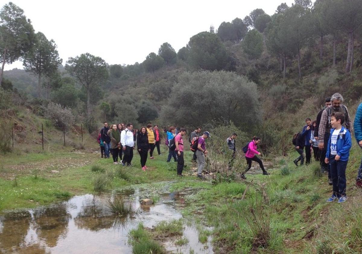 Senderistas caminando