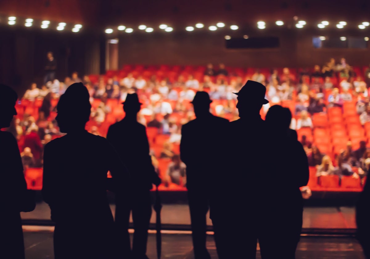 Fotografía de la representación de una obra de teatro