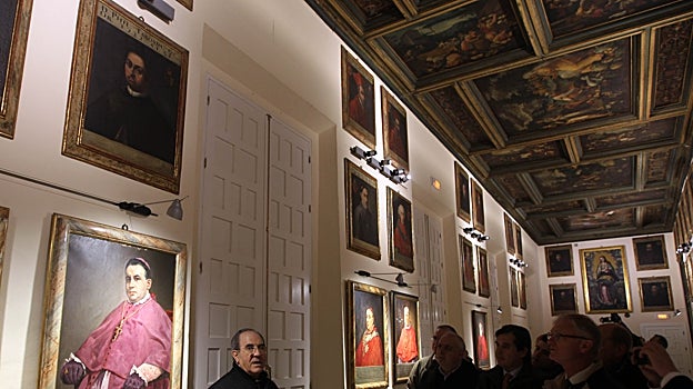 Fotografía donde se aprecia el artesonado del Palacio Arzobispal