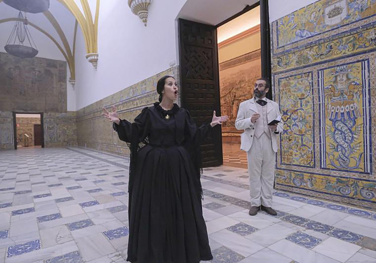 Ensayo de la visitas teatralizadas del Alcázar