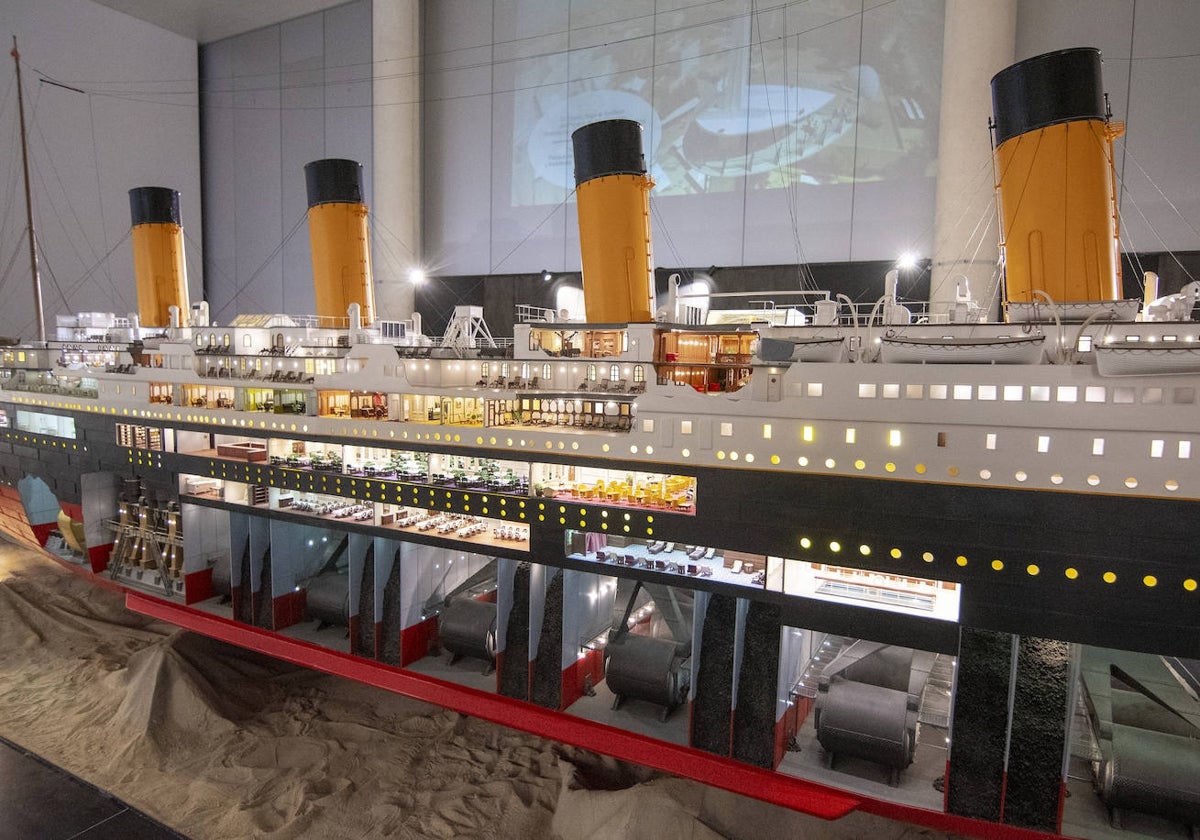 Imagen de la recreación del Titanic presente en la exposición