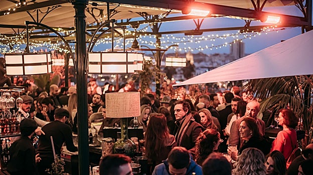 Ambiente de la terraza Ático Lobby