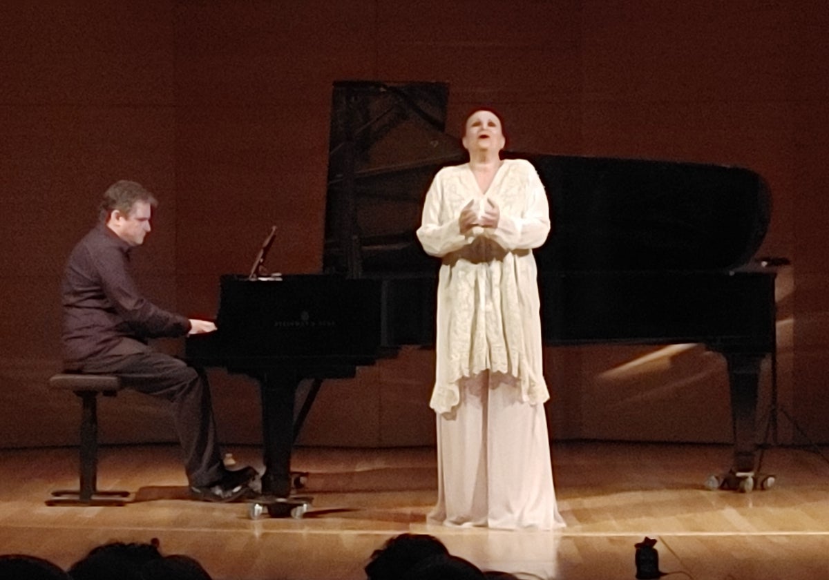 Tomasso Cogato y Ángeles Blancas, durante su actuación