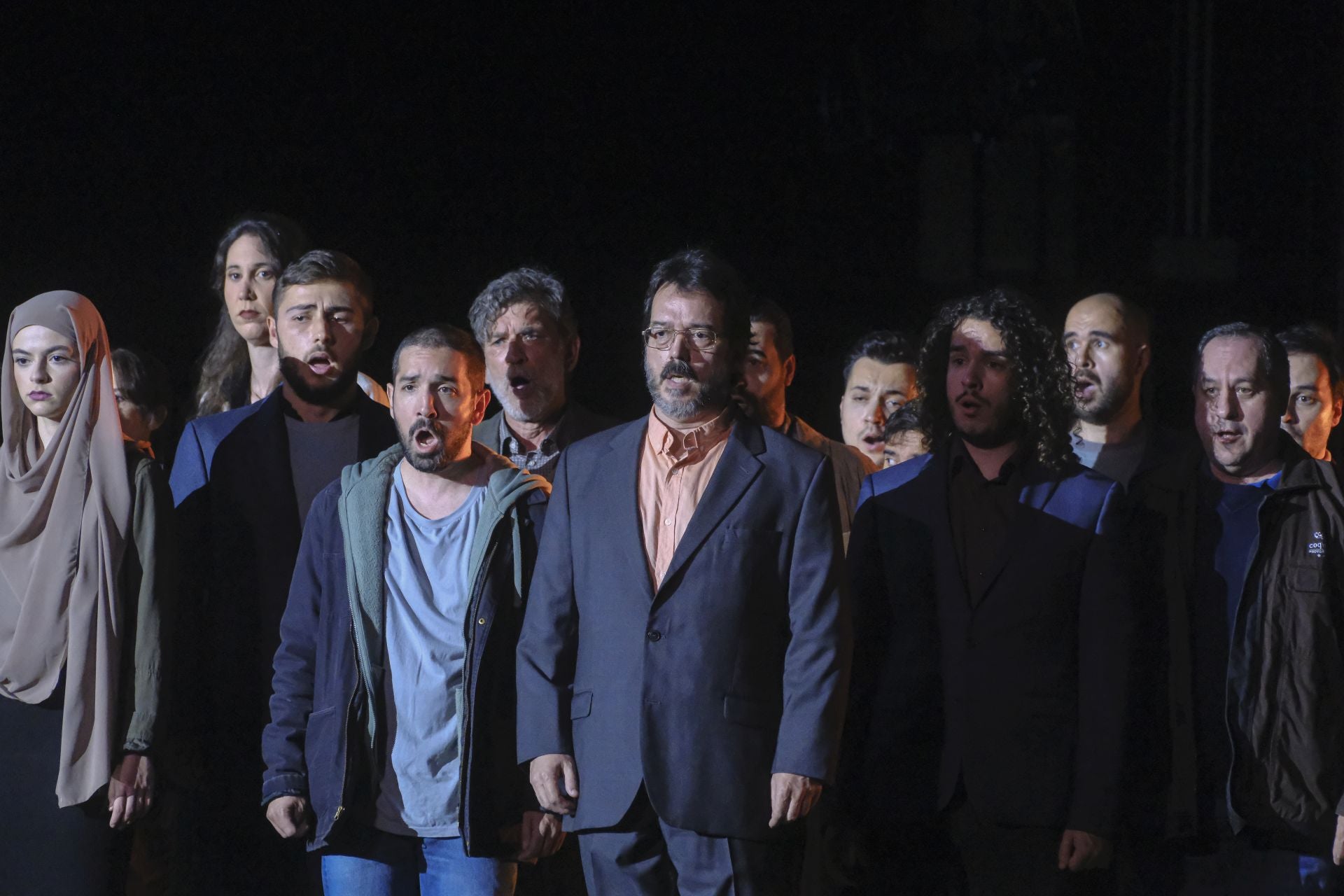 Ensayo de la ópera 'Nabucco' en el teatro de la Maestranza de Sevilla 