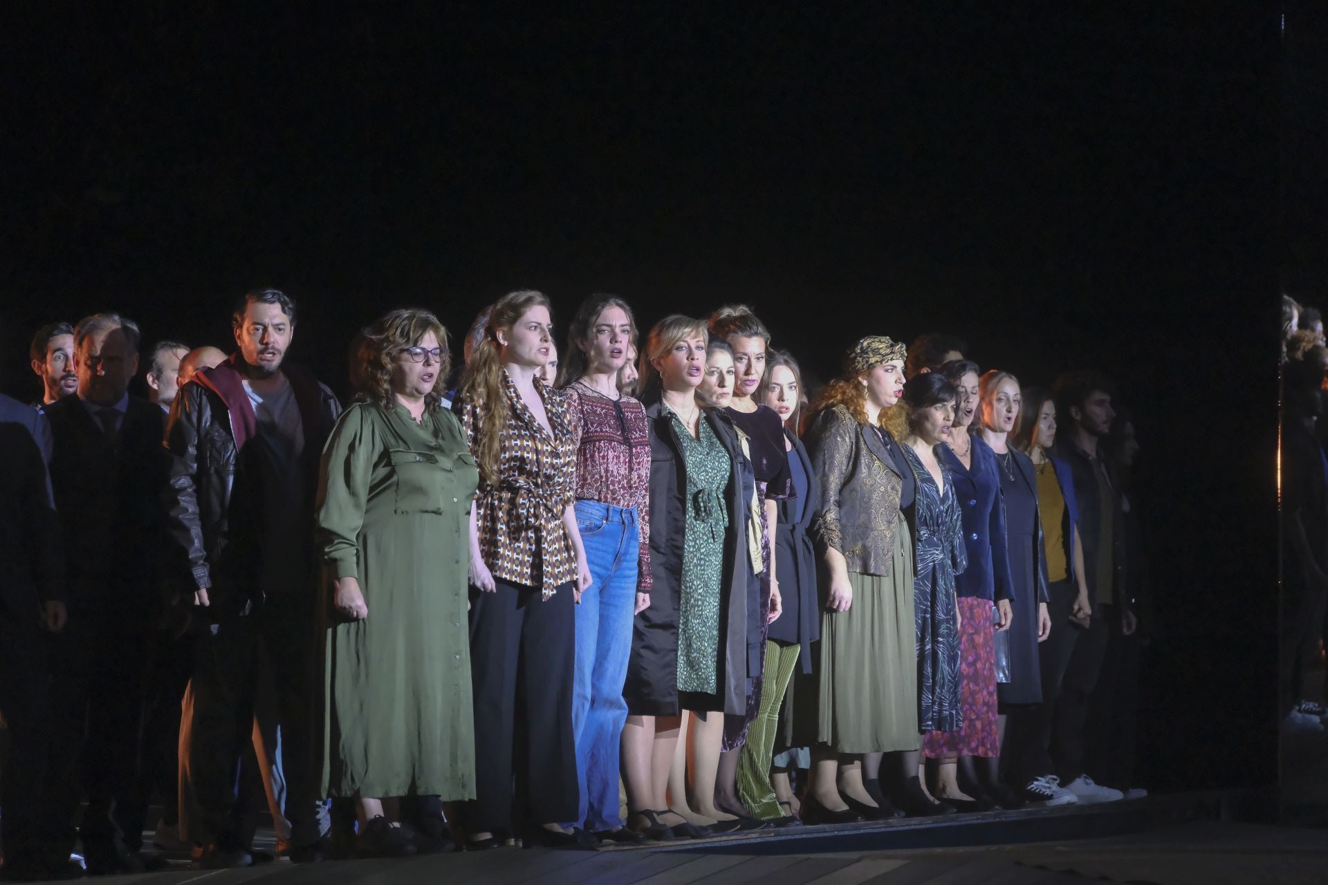 Ensayo de la ópera 'Nabucco' en el teatro de la Maestranza de Sevilla 