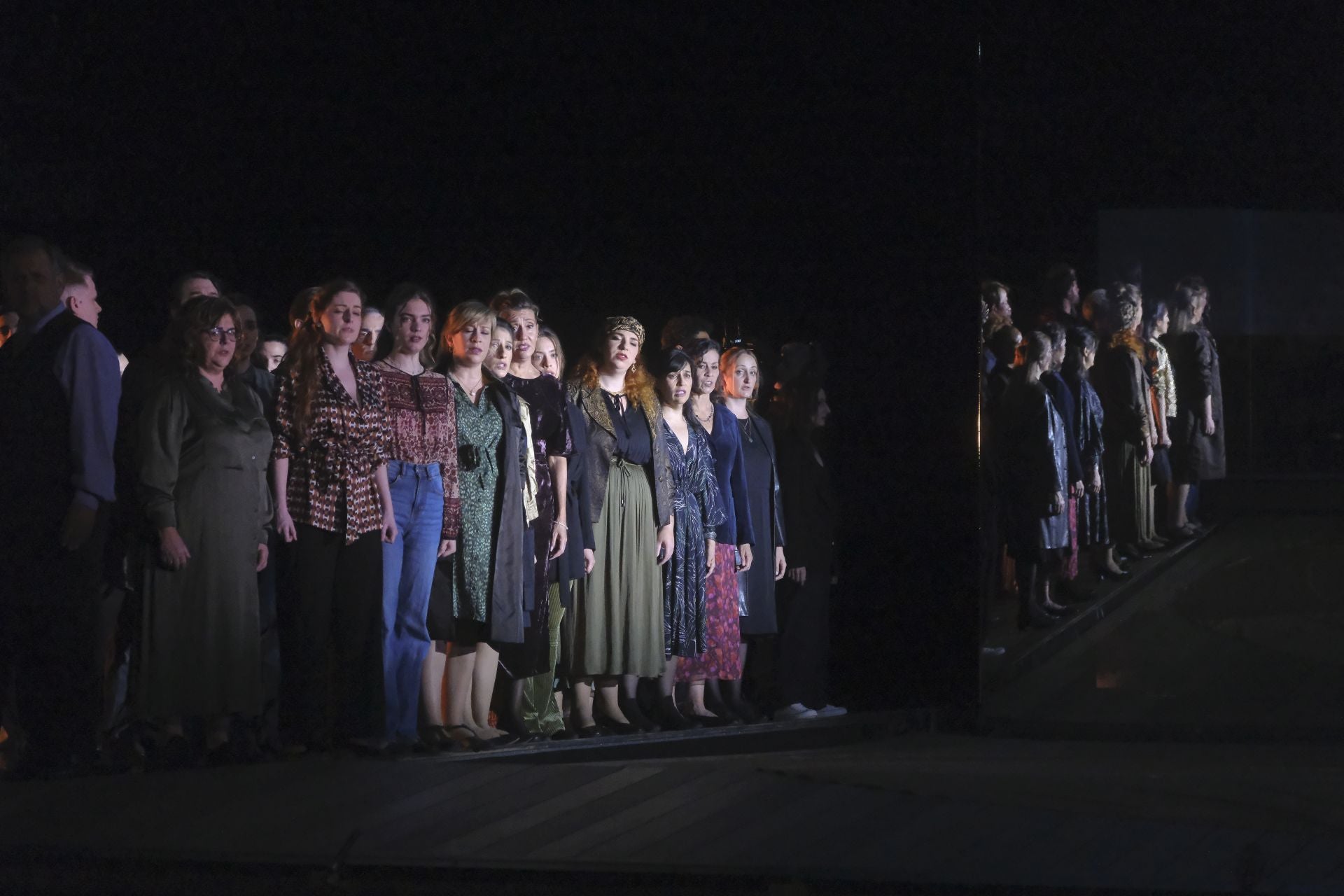 Ensayo de la ópera 'Nabucco' en el teatro de la Maestranza de Sevilla 