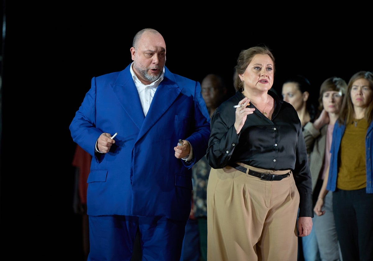 Damiano Salerno (Nabucco) y Maribel Ortega (Abigail)