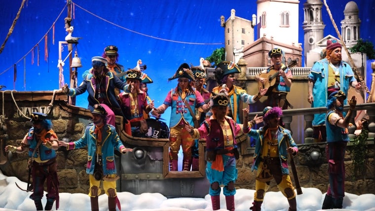 Comparsa 'Los Colgaos' en el Carnaval de Cádiz