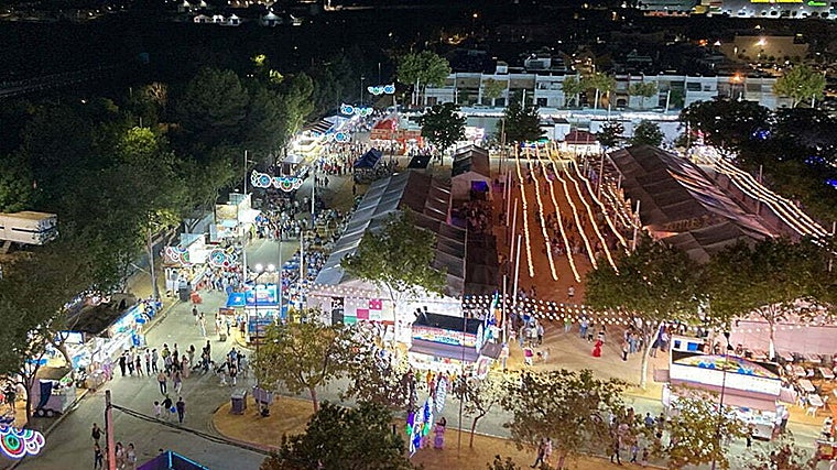 Vista aérea de la Feria de Écija