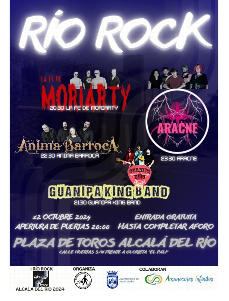 El grupo La Fe de Moriarty actúa en el I Festival Río Rock de Alcalá del Río