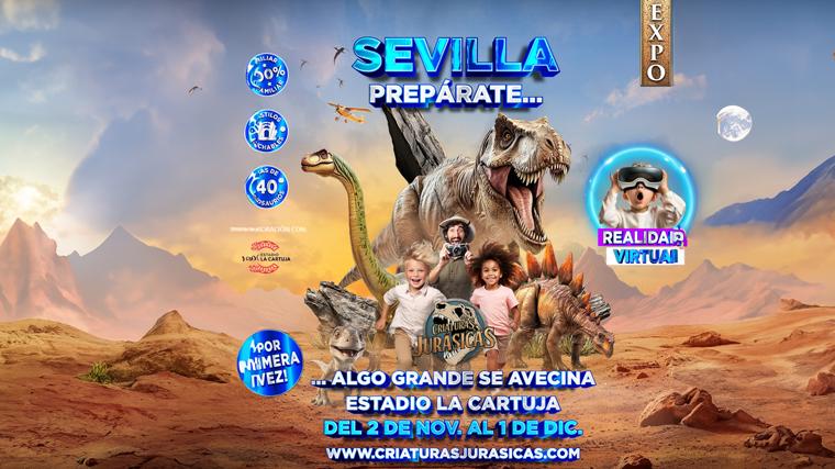 Dinosaurios animatrónicos en Sevilla: la exposición &#039;Expo Criaturas Jurásicas&#039; abre sus puertas en noviembre