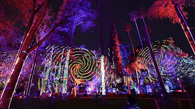Inauguración de Naturaleza Encendida en el Real Alcázar.