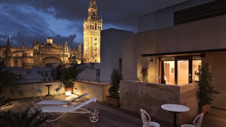 Terraza del Hotel Casa 1800, en pleno centro de Sevilla