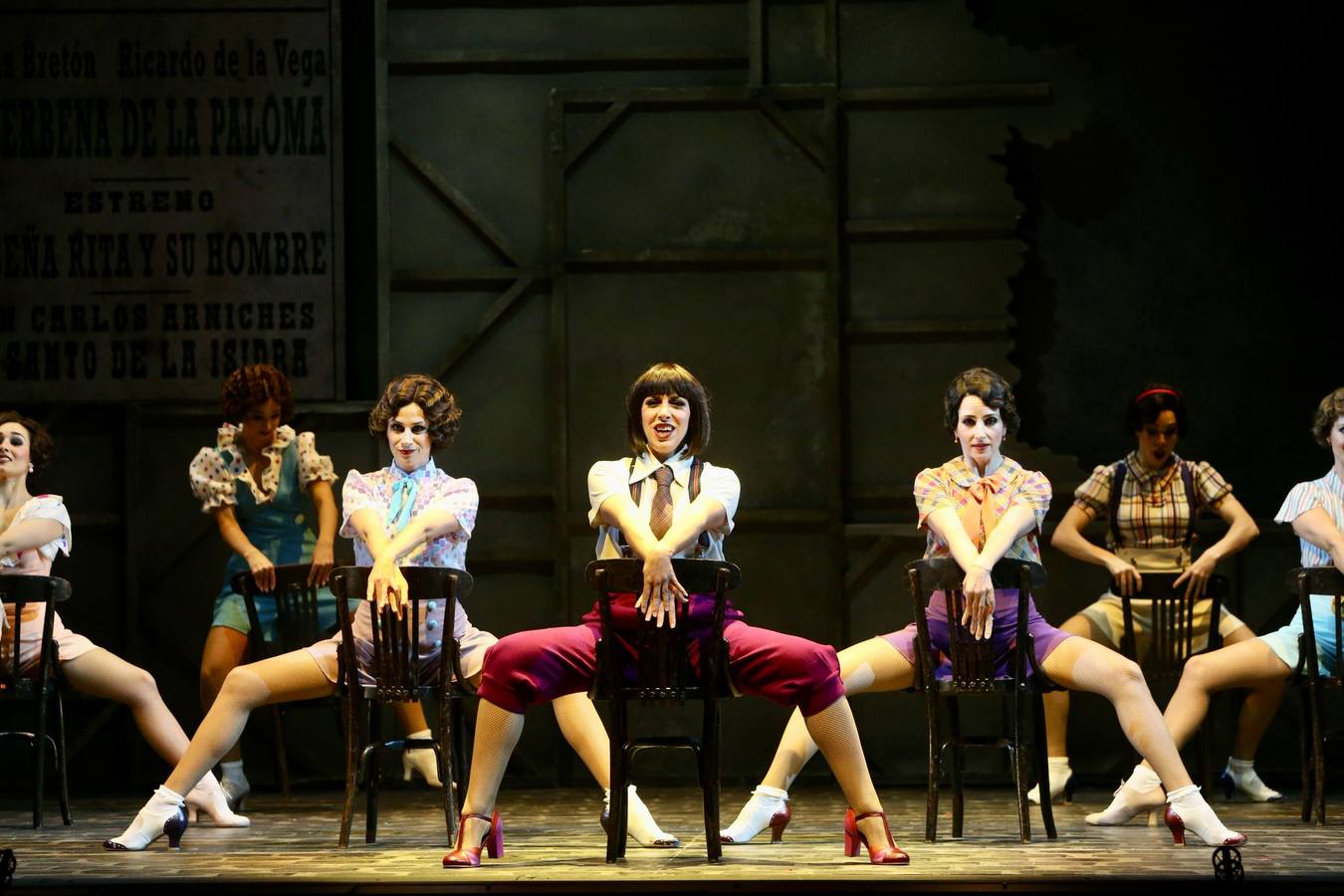 Momento del ensayo previo al estreno en el Maestranza de la zarzuela 'La verbena de la Paloma'