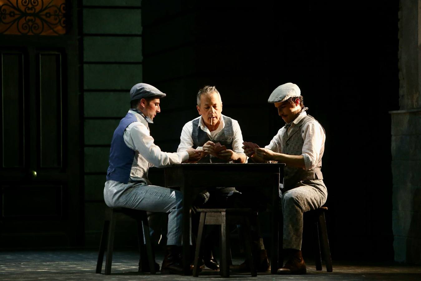 Momento del ensayo previo al estreno en el Maestranza de la zarzuela 'La verbena de la Paloma'
