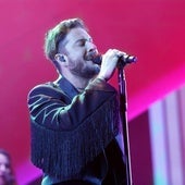 Manuel Carrasco en el último concierto que ofreció en el Estadio de la Cartuja en 2023