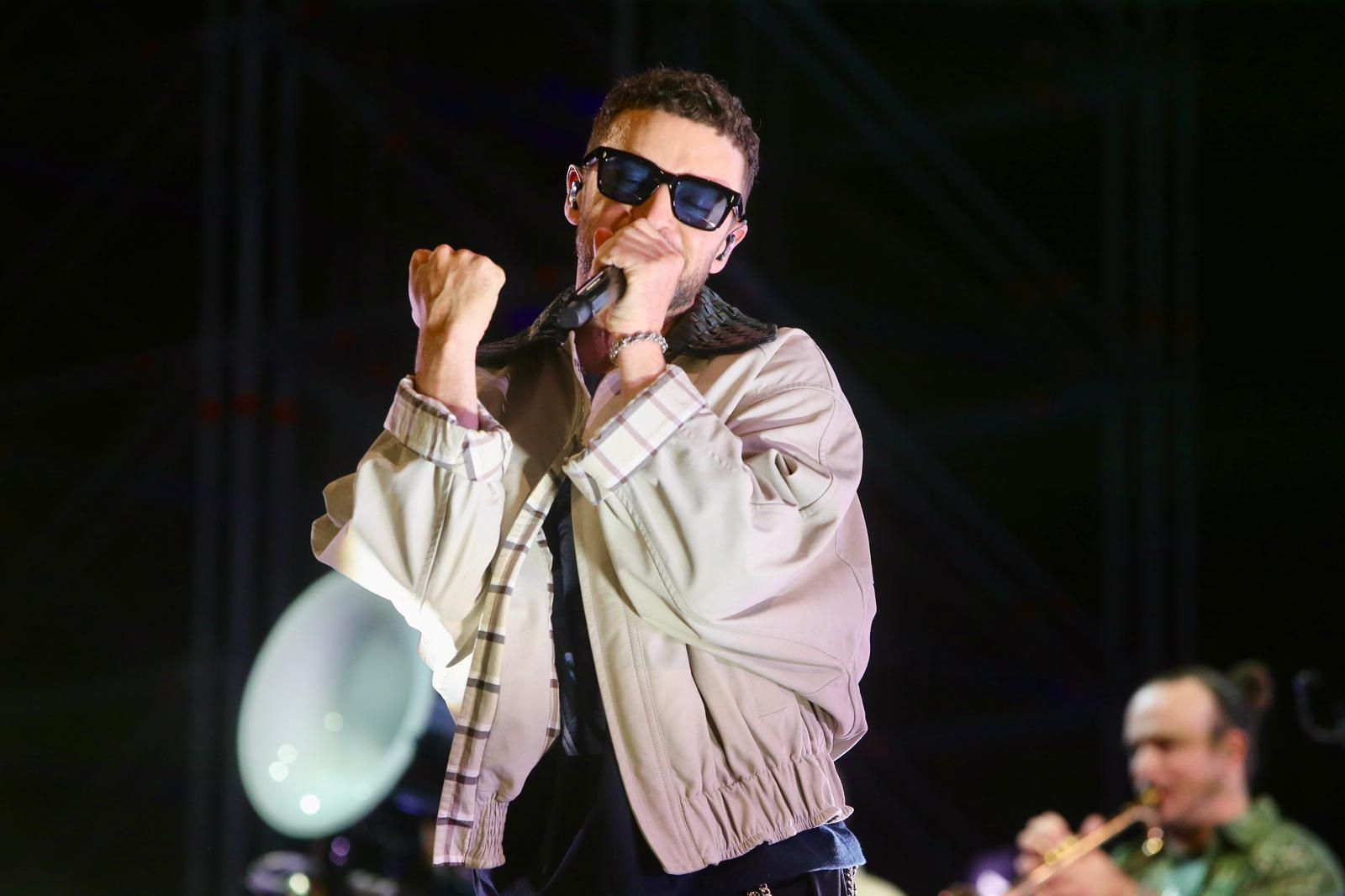 Un momento del concierto inaugural del Icónica Santalucía Sevilla Fest 2025, con Justin Timberlake 