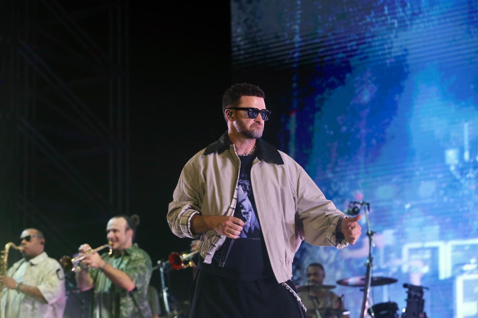 Un momento del concierto inaugural del Icónica Santalucía Sevilla Fest 2025, con Justin Timberlake 