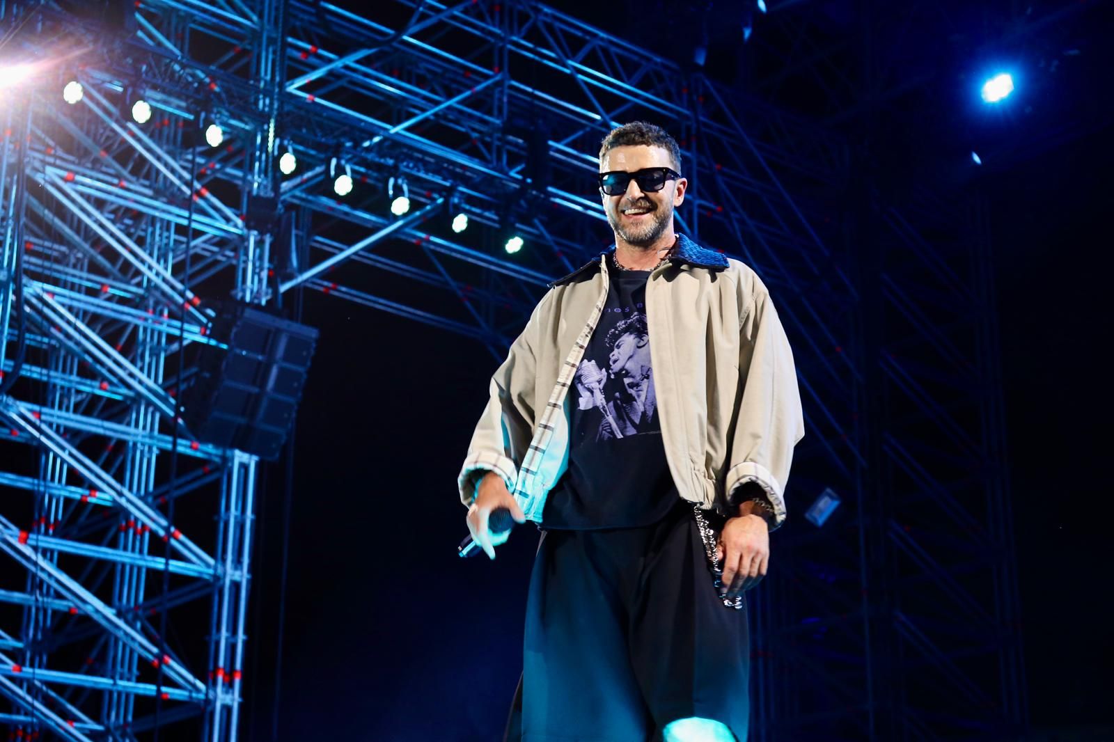 Un momento del concierto inaugural del Icónica Santalucía Sevilla Fest 2025, con Justin Timberlake 