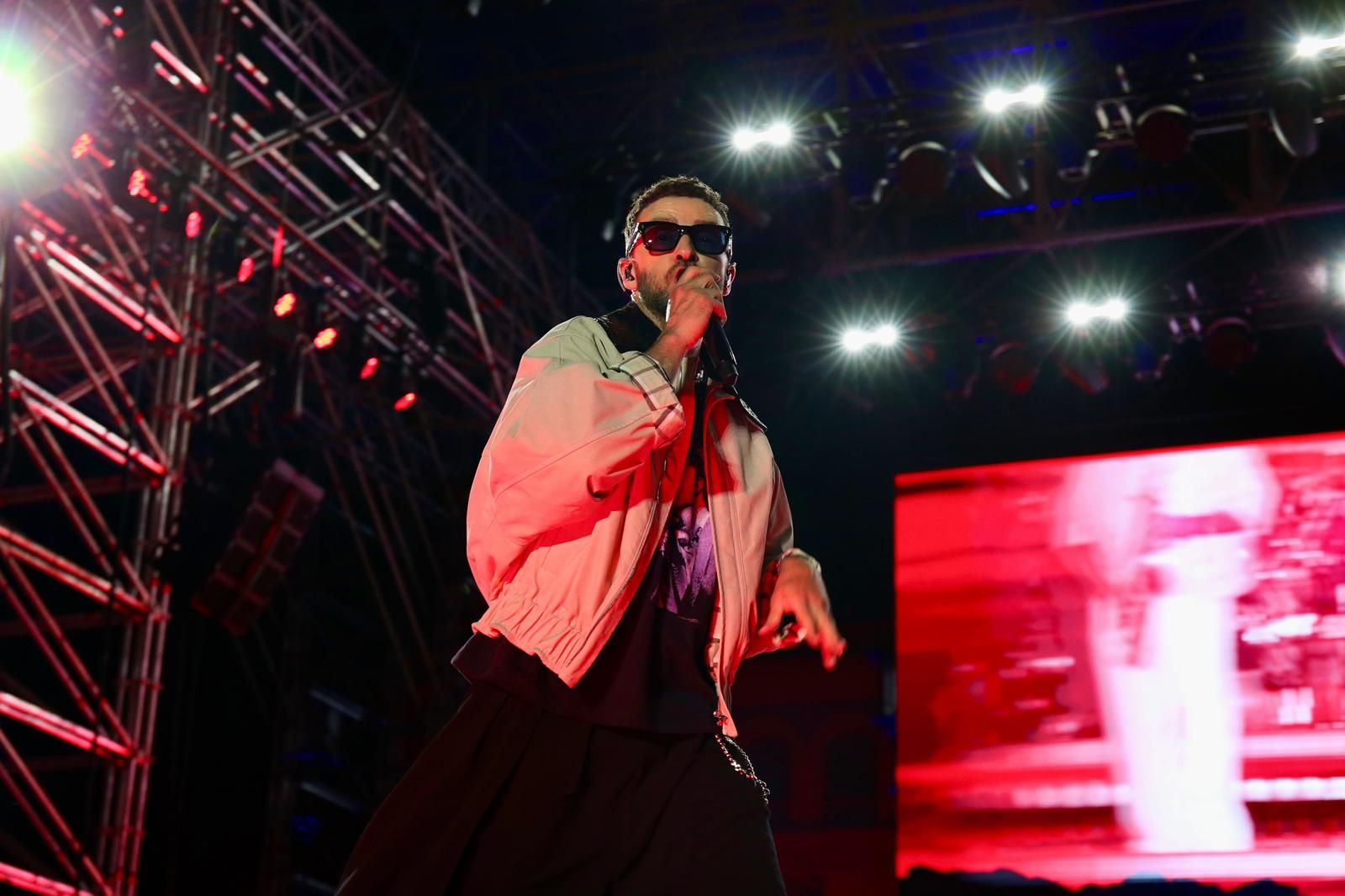 Un momento del concierto inaugural del Icónica Santalucía Sevilla Fest 2025, con Justin Timberlake 