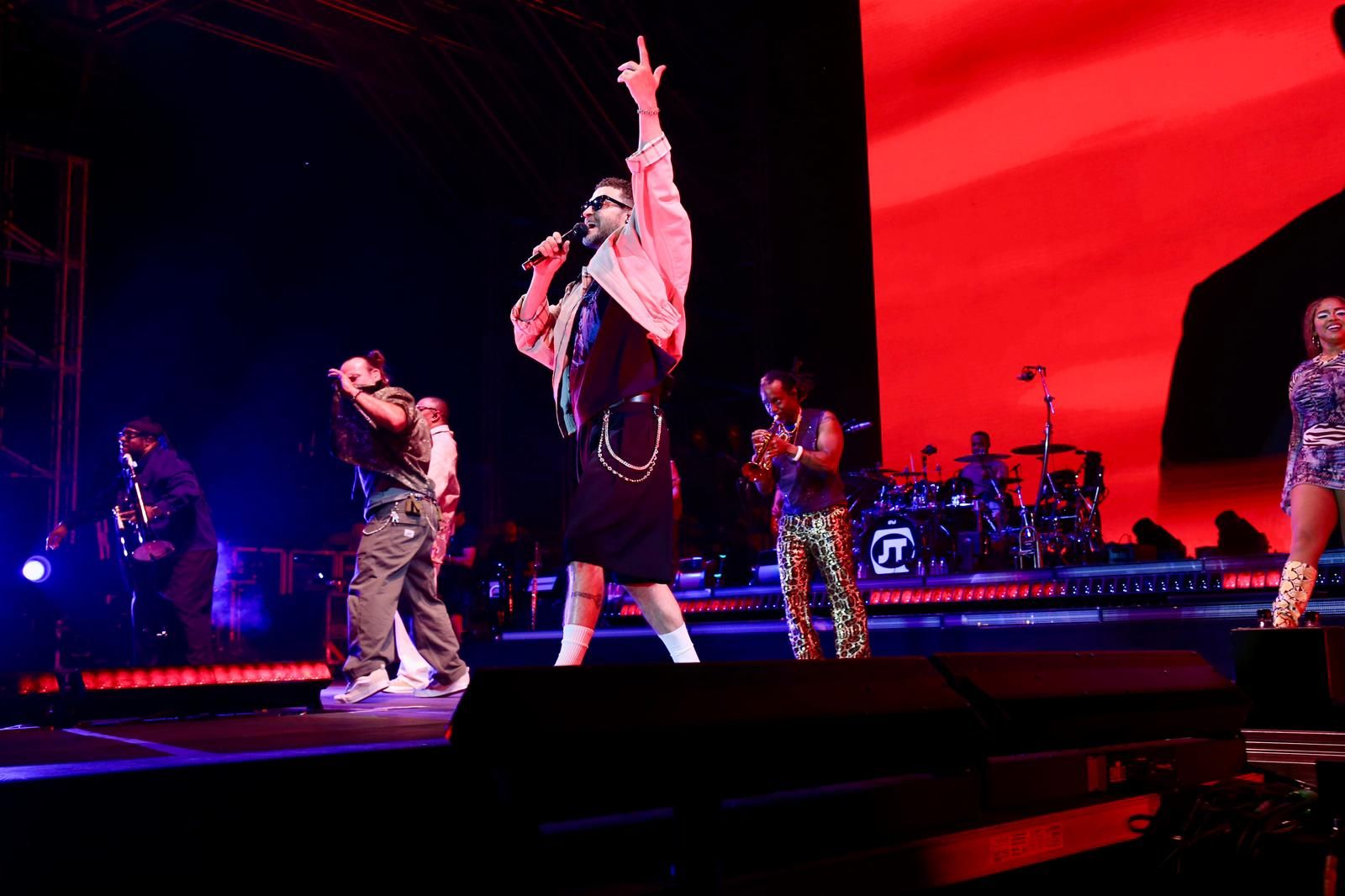 Un momento del concierto inaugural del Icónica Santalucía Sevilla Fest 2025, con Justin Timberlake 